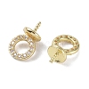 Brass with Cubic Zirconia Peg Bails KK-B087-13B-G-2