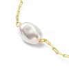 CCB Plastic Pearl Beaded Chain Bracelet BJEW-JB09433-2