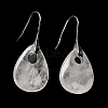 Natural Quartz Crystal Teardrop Dangle Earrings EJEW-I315-02P-03-2