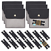 6Pcs Square PU Leather Jewelry Storage Bags with Iron Button ABAG-OC0001-18D-1