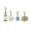 4Pcs Oktoberfest Theme Alloy Enamel Pendant Decorations HJEW-JM02931-1