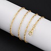 1.5mm Rack Plating Brass Singapore Chain Necklaces for Women Men MAK-L044-28G-2