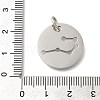 Anti-Tarnish 304 Stainless Steel Pendants STAS-M074-02E-P-3