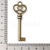 Tibetan Style Alloy Skeleton Key Big Pendants TIBEP-Q035-39AB-NR-3