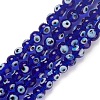 Handmade Evil Eye Lampwork Bead Strands LAMP-M015-02C-1