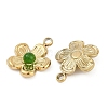 Natural Green Onyx Agate(Dyed & Heated) Flower Charms STAS-I325-143G-02-2