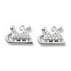 Micro Pave Clear Cubic Zirconia Pendants KK-M102-06P-1