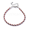 Polyester Cord Braided Bracelet Makings MAK-Z003-01P-29-1