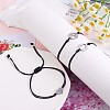 3Pcs 3 Style 430 Stainless Steel Heart Link Bracelets Set JB720A-2