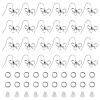 Bowknot Shape Brass Earring Hooks KK-HS0001-78P-1