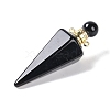 Natural & Synthetic Mixed Gemstone Faceted Cone Openable Perfume Bottle Big Pendants G-L524-18G-3