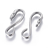 Non-Tarnish 304 Stainless Steel S Hook Clasps STAS-I120-12-P-2