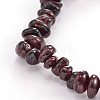 Chips Natural Garnet Beaded Stretch Bracelets BJEW-JB01826-09-2