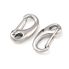 Tarnish Resistant Polished 304 Stainless Steel Keychain Clasp Findings STAS-R072-59A-1