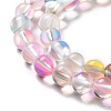 Synthetic Moonstone Beads Strands G-P528-J01-07-3