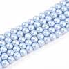 Baking Painted Pearlized Glass Pearl Bead Strands HY-N002-4mm-C04-2