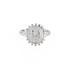 Non-Tarnish 304 Stainless Steel Flat Round with Initial Letter Open Cuff Ring for Men Women RJEW-S405-246P-M-1