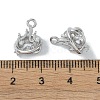 Brass Micro Pave Clear Cubic Zirconia Pendants KK-H482-08P-3