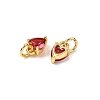 Brass Micro Pave Cubic Zirconia Charms KK-P192-08-G09-2