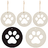 Unfinished Blank Wooden Big Pendants Kit WOOD-WH20014-003C-6