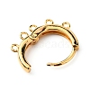 Brass Hoop Earrng Findings KK-WH0035-85C-2