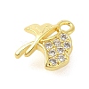 Rack Plating Brass Micro Pave Cubic Zirconia Charms KK-S396-66G-2