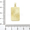 Rack Plating Brass Micro Pave Clear Cubic Zirconia Pendants KK-S371-02G-05-3