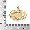 Rack Plating Brass Micro Pave Cubic Zirconia with Enamel Pendants KK-G515-46G-3