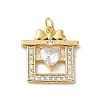 Brass Cubic Zirconia Pendants KK-K349-22-2