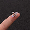 Brass Micro Pave Clear Cubic Zirconia Cartilage Earrings for Women WGD0011-17-1