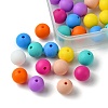 40Pcs 8 Colors Food Grade Eco-Friendly Silicone Focal Beads SIL-FS0001-20-3