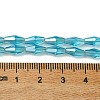 Transparent Electroplate Glass Beads Strands GLAA-K064-05A-PL07-4