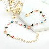 Christmas Brass Evil Eye Enamel Link Chain Anklets for Women WGC2D50-02-2