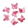 Transparent Spray Painted Glass Charms X-GLAA-T016-22F-1