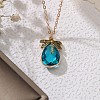 Glass Pendant Necklaces PW-WG4D3BA-03-1