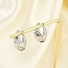 Brass Hoop Earrings for Women EJEW-U041-01P-3