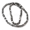 Electroplated Natural Lava Rock Beads Strands G-L606-E02-01E-3