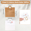 100Pcs 2 Colors Paper Keychain Display Cards CDIS-SP0001-27-2