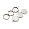 304 Stainless Steel Pendant Cabochon Settings X-STAS-K320-03B-P-2