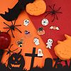 28Pcs 14 Styles Halloween Theme Alloy Enamel Pendants ENAM-SZ0001-63LG-5