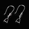 Rhodium Plated 925 Sterling Silver Earring Hooks STER-F033-61P-5