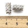 925 Sterling Silver Micro Pave Clear Cubic Zirconia Screw Clasps STER-U006-08P-3