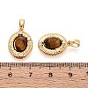 Natural Tiger Eye Pendants KK-N287-22G-3