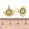 Real 18K Gold Plated Brass Micro Pave Cubic Zirconia Pendants KK-L209-039G-01-3