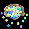 SUPERFINDINGS 60Pcs 10 Colors Luminous Silicone Beads SIL-FH0001-02-4