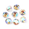 Pointed Back & Back Plated Glass Rhinestone Cabochons RGLA-J012-8mm-001PS-1