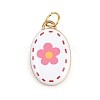 304 Stainless Steel Enamel Pendants STAS-B138-04G-1