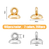 200Pcs 2 Colors Plastic Bead Cap Pendant Bails KY-HY0001-04-2