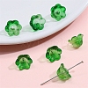 10Pcs Gradient Color Transparent Glass Bead Caps PW-WG464DA-20-1