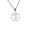 Non-Tarnish 304 Stainless Steel Pendant Necklaces PW-WG57218-08-1